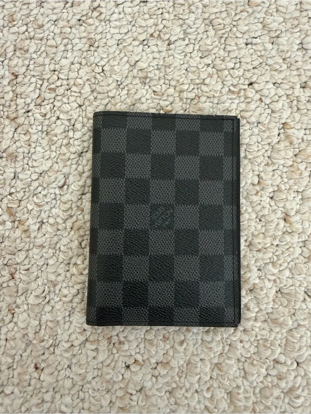 Louis Vuitton Black Damier Graphite Passport Holder